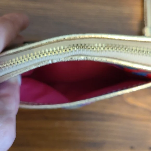 Coach wristlet mini wallet in jewel tone signature Poppy - Picture 7 of 7